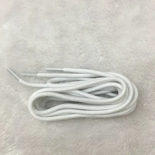 1 Pair Classic Solid Round Shoelaces Durable Polyester Shoe laces Boot Laces Sneaker Shoelace 21 Colors 70cm 90cm 120cm 150cm white