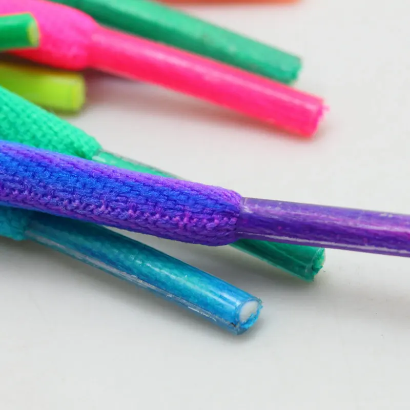 Dyed Rainbow Shoelaces 5mm Nylon Shoe Laces Waxed Round Cord Shoe Lace Colourful Elastic Shoelace Unisex Lace Shoe Strings
