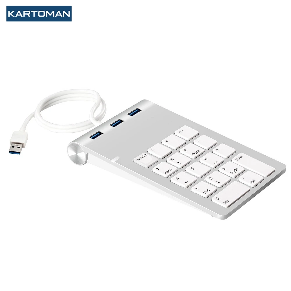 Цифровая клавиатура KARTOMAN USB 18 клавиш с тремя концентраторами 3 0 для мини-цифровой