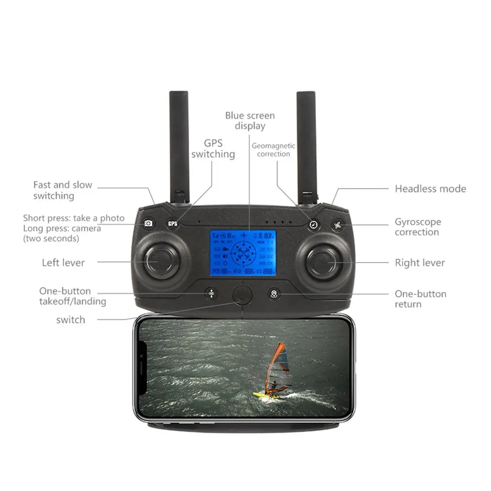 KY601G 5G Wi-Fi Дрон Дистанционное Управление FPV Дрон 4-осевой gps антенна игрушечный складной воздушных жестов Фото Видео р/у вертолет
