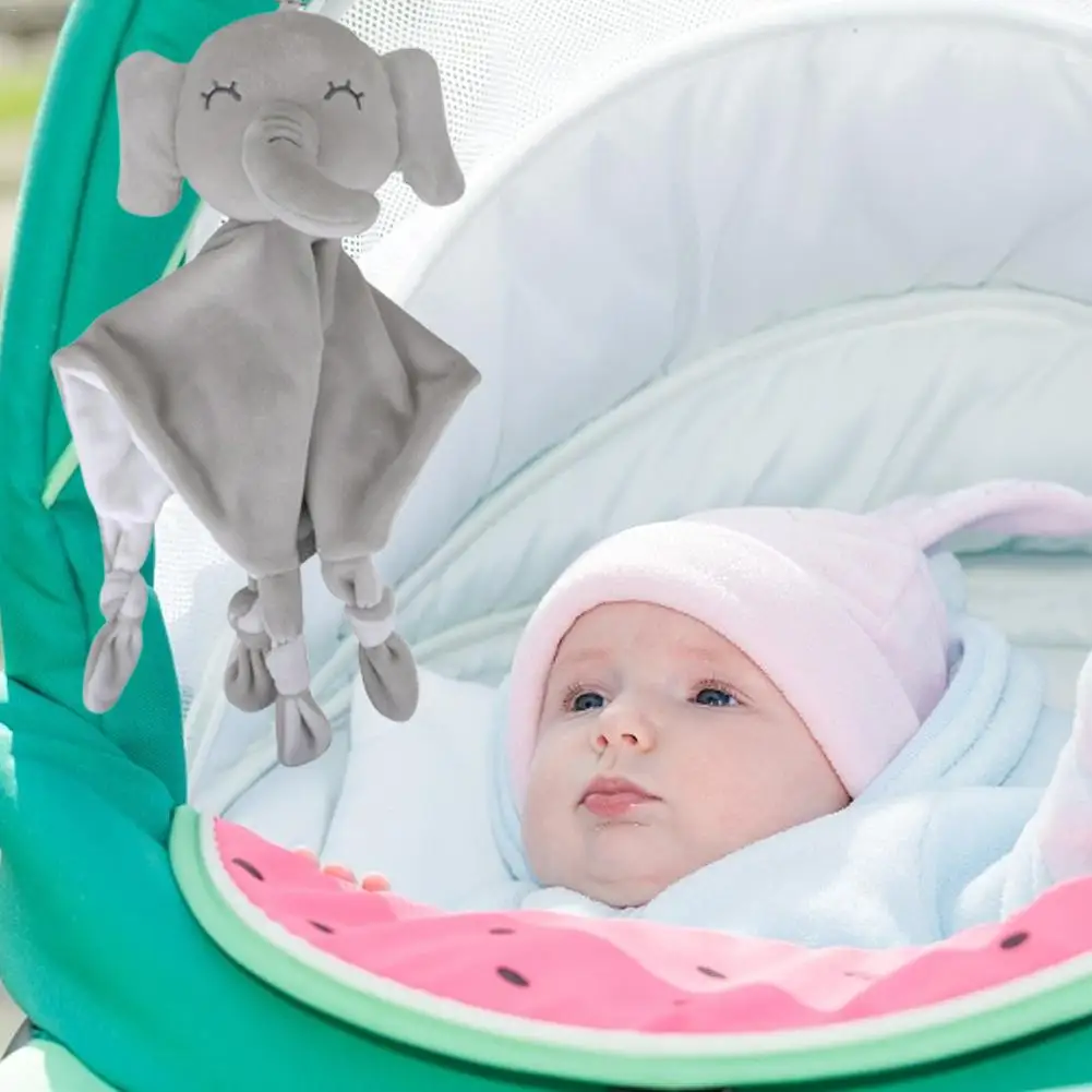 Elephant Rabbit Baby Lovey Stuffed Plush Security Blanket For Thanksgiving Day Newborn Infant Baby Rattle/bed Bell