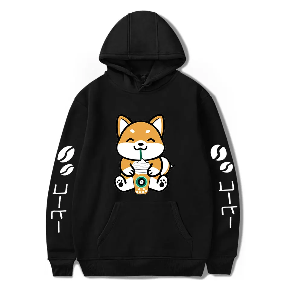 

Autumn New print pet animal Corgi Hoodies Men Women Sweatshirts Hip Hop boys girls Casual shiba inu black Couples pullovers