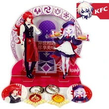 

Anime Genshin Impact Figure Diluc Noelle Kfc Badge Acrylic Stand Model Brooch Game Characters Cosplay Backpack Decoration Gifts