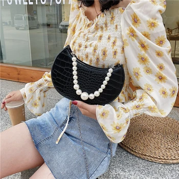 

Luxury Brand Women Square Bag 2020 New Quality Leather Women's Designer Handbag Crocodile Pattern Shoulder Messenger Bags Sac