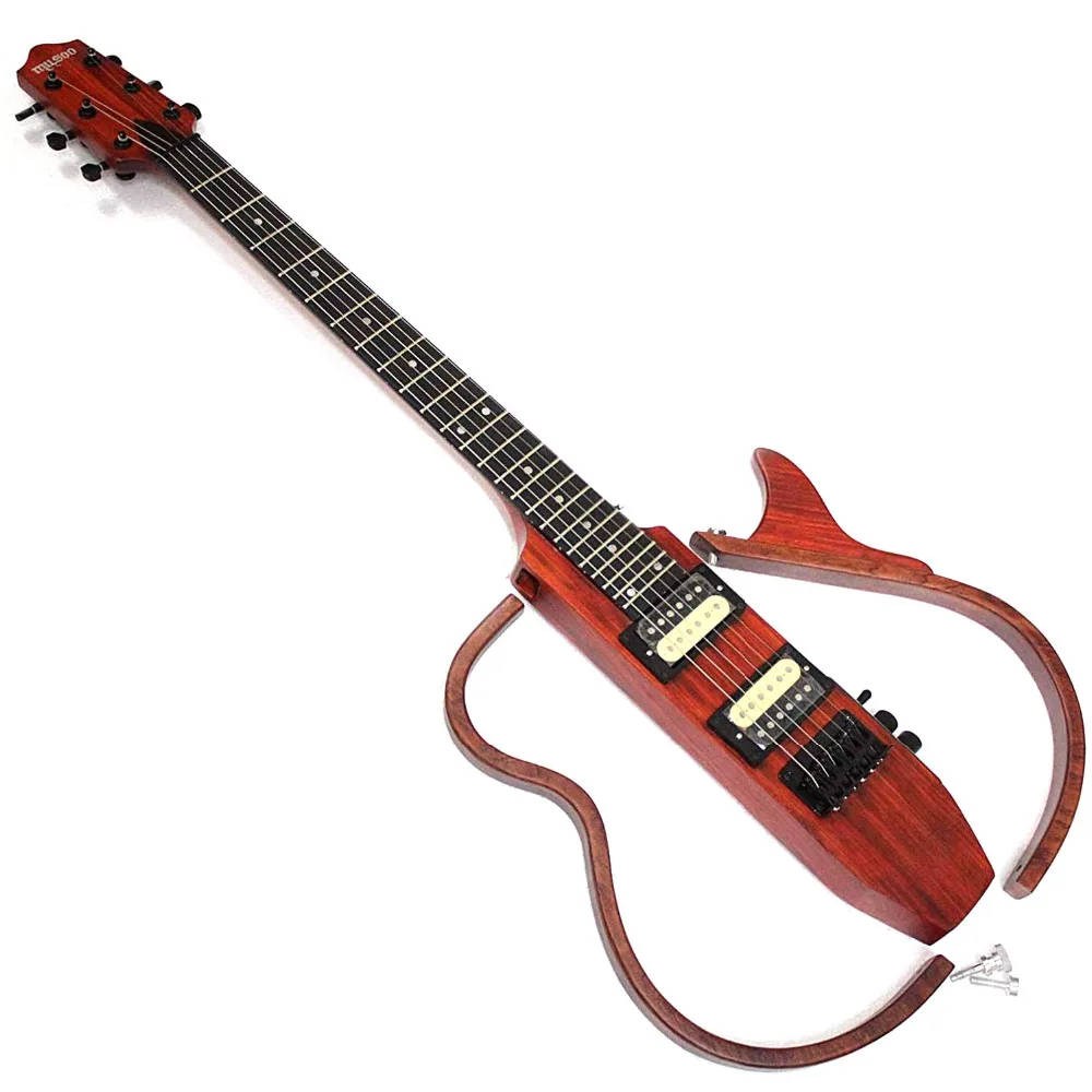 Совершенно новая дорожная электрическая красная палисандра гитара