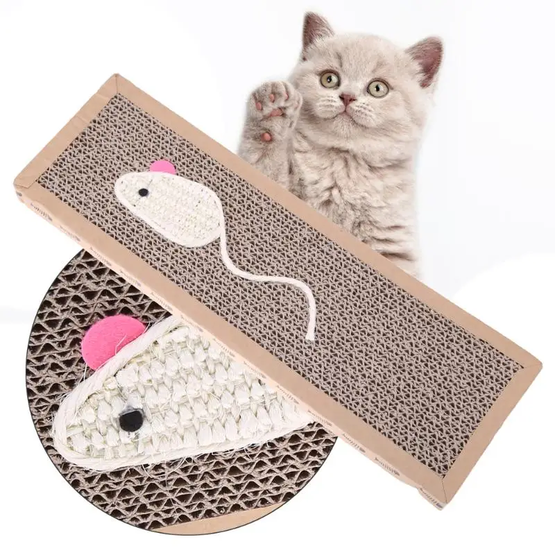 Забавная кошечка для кошек игрушки для котят Когтеточка кошачья Когтеточка сизаль царапина коврик Коготь Обучающие игрушки товары для домашних животных 37x12 см