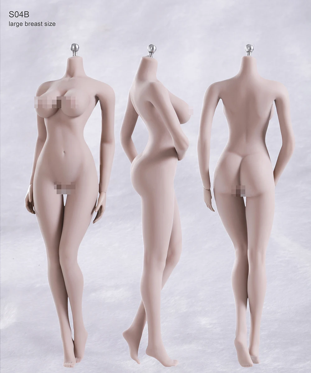 S04B BODY 1/6 масштабная Женская 2В голова скульптура Европа Красота Девушка растение волос голова резная модель с шикарными подвижными глазами для бледного женского тела - Цвет: S04B BODY