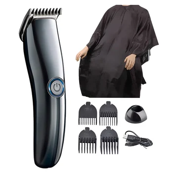 

Electric Hair Clipper Kit Cordless Hair Trimmer w Guide Combs Hair Clipper Holder Waterproof Apron Rechargeable Hair Remover Kit