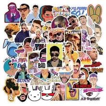 

10/50PCS Puerto Rican singer Bad Bunny Stickers DIY Skateboard Guitar Luggage Motorcycle Classic Sticker Decal Cool for Kid Toy