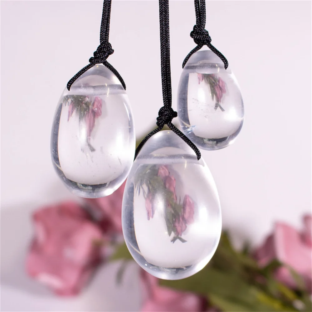 ローズクォーツ翡翠の卵セット,ピンク,1セット,女性用,マッサージ