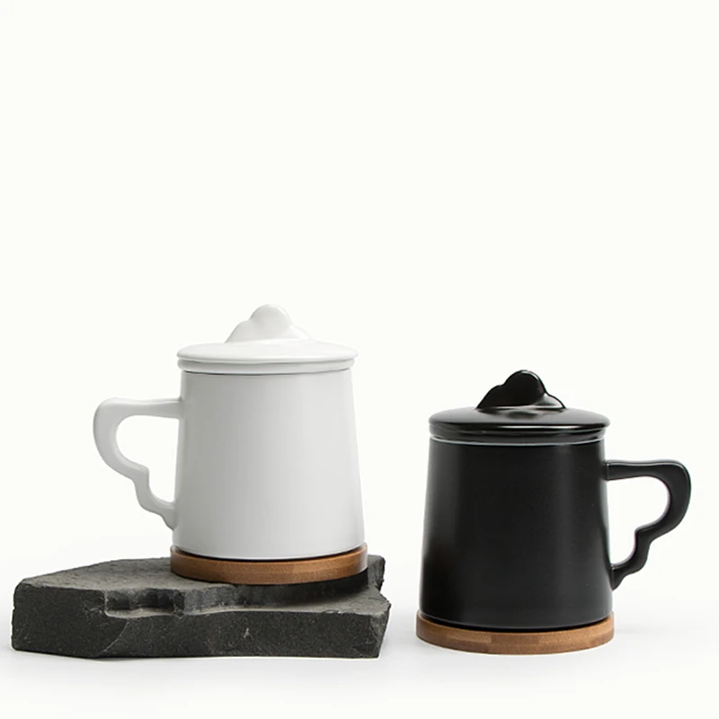 

Creative pastoral landscape ceramic mug Office tea cup with filter function