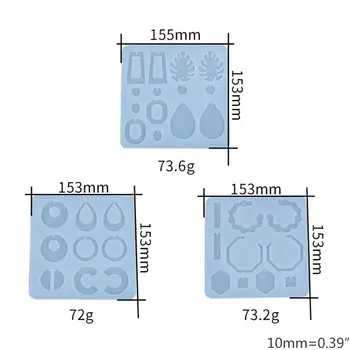 

Crystal Epoxy Resin Mold Earring Pendant Casting Silicone Mould DIY Making Tool