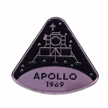 Spilla programma di atterraggio lunare la commemorazione spilla smaltata dura distintivo spaziale 51 anni fa: Apollo 11 preparati nell'aprile 1969