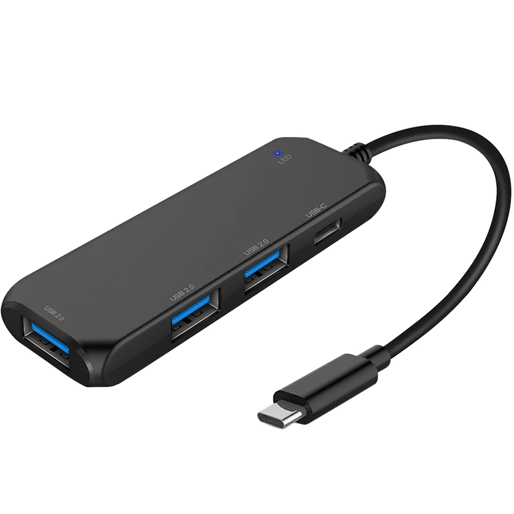 Популярный портативный USB-C 4K концентратор тип-c для USB 2,0 адаптер с 1 разъемом 4 гнезда для DOY