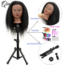 

Mannequin Head With Human Hair And Wig Stand Tripod For Beauty School Braiding Practice Hairdresser Training Manikin Head Tripod