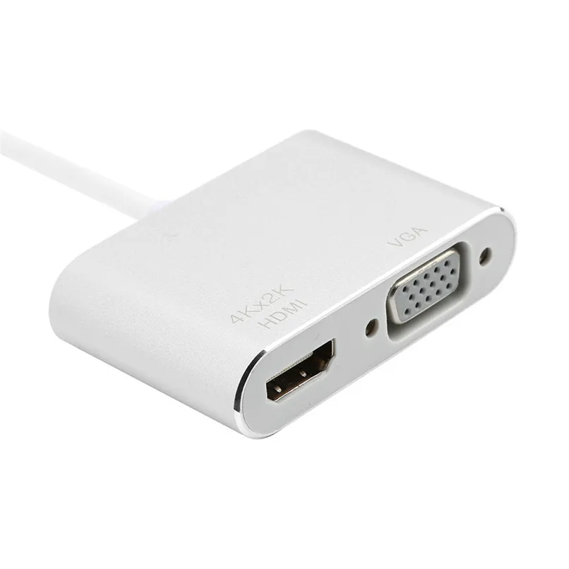 2 в 1 USB C адаптер HDMI VGA type C к HDMI 4K Thunderbolt 3 для Macbook oriMac 40JUL26