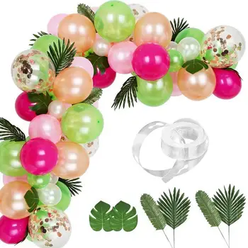 

Arch Balloon Garland Palm Leaf Decor Baloon Jungle Safari Ballon Hawaiian Forest Balon Wedding Rustic Birthday Party Baby Shower