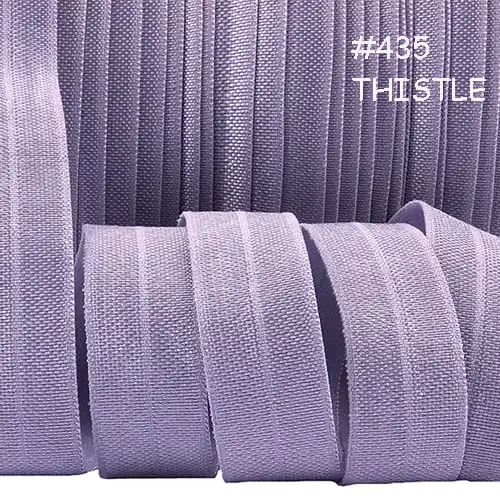 435 thistle 100 ярдов/рулон) 100 цветов для выбора 5/" простая эластичная лента - Цвет: 435 thistle