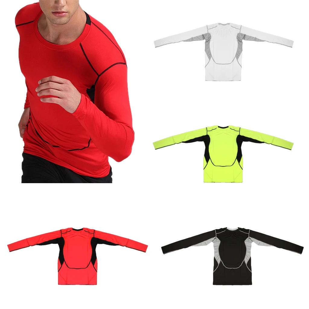 

Men Sports Apparel Skin Tight Shirts Base Layer Under Long Sleeve T-Shirts