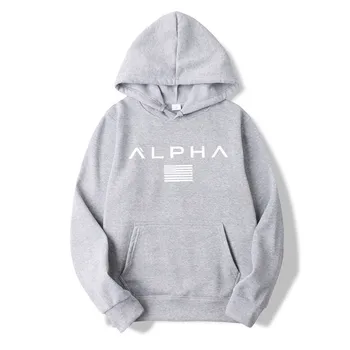 

Pullover Print Alpha Hoodies Men Autumn Fashion Brand Cotton Long Sleeve Fleece Warm Sweatshirt Men's Tracksuits Sportswear
