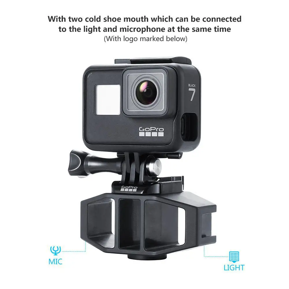 VIJIM GP 1 Vlogging GoPro установочный кронштейн штатива с 2 холодными башмаками крепление