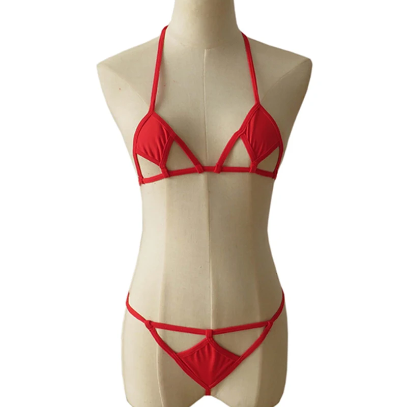 2019 женские Экстремальные сексуальные стринги микро бикини однотонные