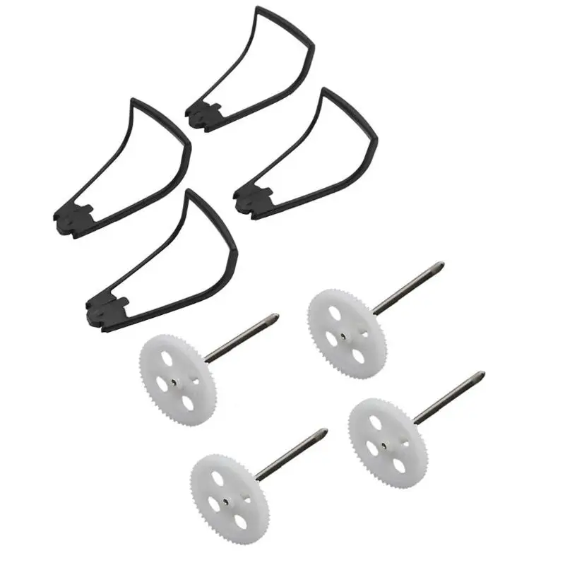 8pcs Drone Accessories Kits 4 Propeller Guard Rings with 4 Wheels Gears for SG106 RC Drone Quadcopter Camera Replacement Parts