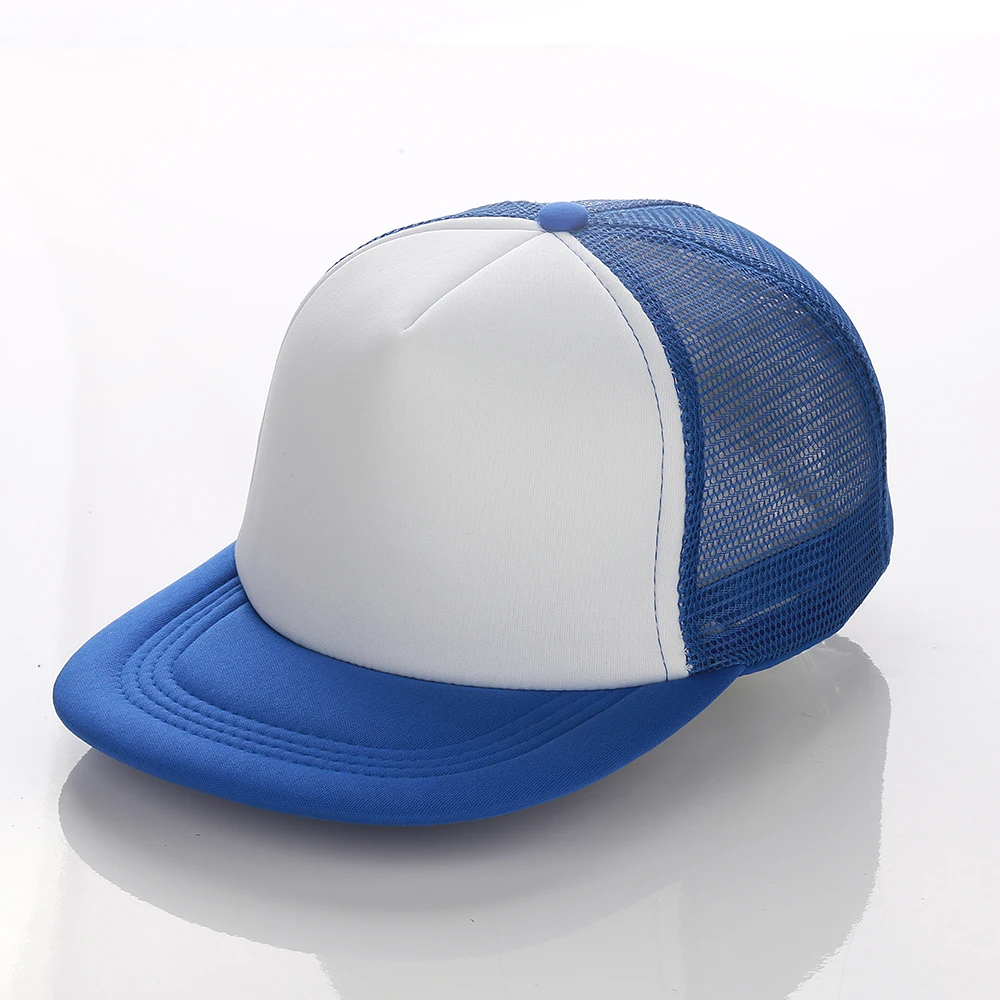 Trucker Mesh cap hat Plain Blank for emboroidery and silk screening print WHITE 