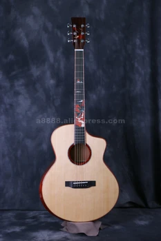 

Finlay Full Solid Guitar,41" Acoustic Guitar+ Hard case,Solid Spruc Top/Solid Mahogany Body,Professional guitars chin