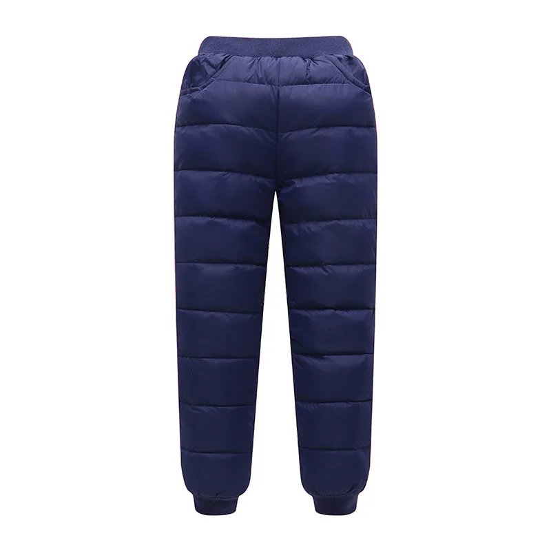 20 ℃ одежда для малышей пуховые штаны для маленьких мальчиков и девочек Детские утепленные плюшевые брюки Детские Пуховые хлопковые брюки детские зимние штаны