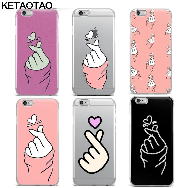 Чехлы для телефонов KETAOTAO с изображением рук и сердца для iPhone 4S 5C SE 5S 6 6S 7 8 Plus X силиконовые прозрачные мягкие чехлы из ТПУ