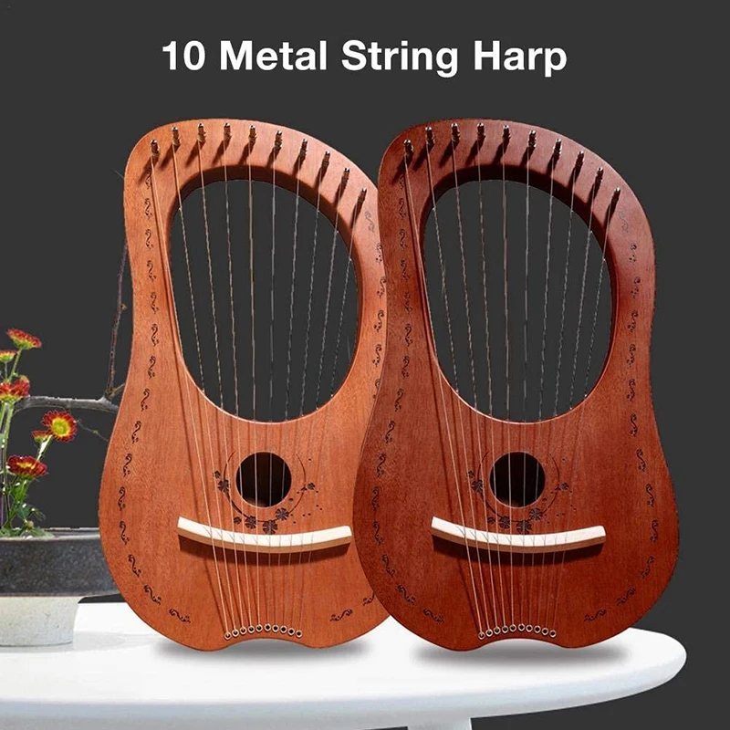 Lyre Harp 10 String портативный небольшой арфа с прочной струной музыкальный инструмент