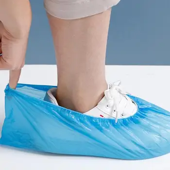 

100Pcs/set Disposable Shoe Covers Disposable Plastic Waterproof Thick Rainy Outdoor Carpet Cleaning Cover Without Machine