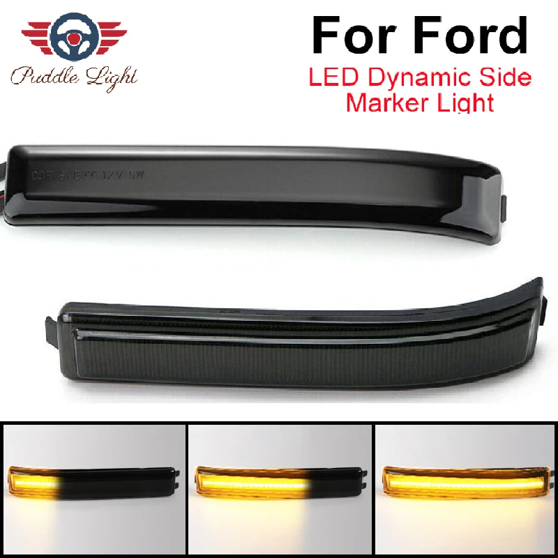 

2Pcs Led Dynamic Side Marker Turn Signal Light For Ford F150 2009-2014 Raptor 2010-2014