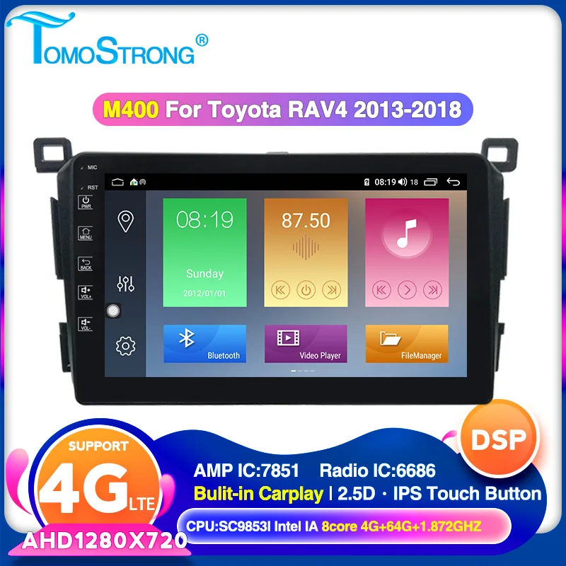 Автомобильный мультимедийный плеер TOMOSTRONG Android для Toyota RAV4 Rav 4 2013 2014 2015 2016 2017 2018