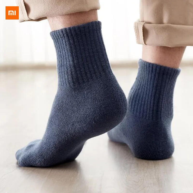 Xiaomi 365, теплые носки из смешанной шерсти для мгновенного хранения тепла, мягкие и теплые, впитывающие влагу, дышащие, средней эластичности