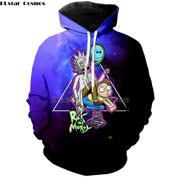 

2019 New 3D Rick And Morty Hoodies Sweatshirt Men Women Funny Cartoon Print Hoodie Starry sky shirt Harajuku Hip Hop Street-11