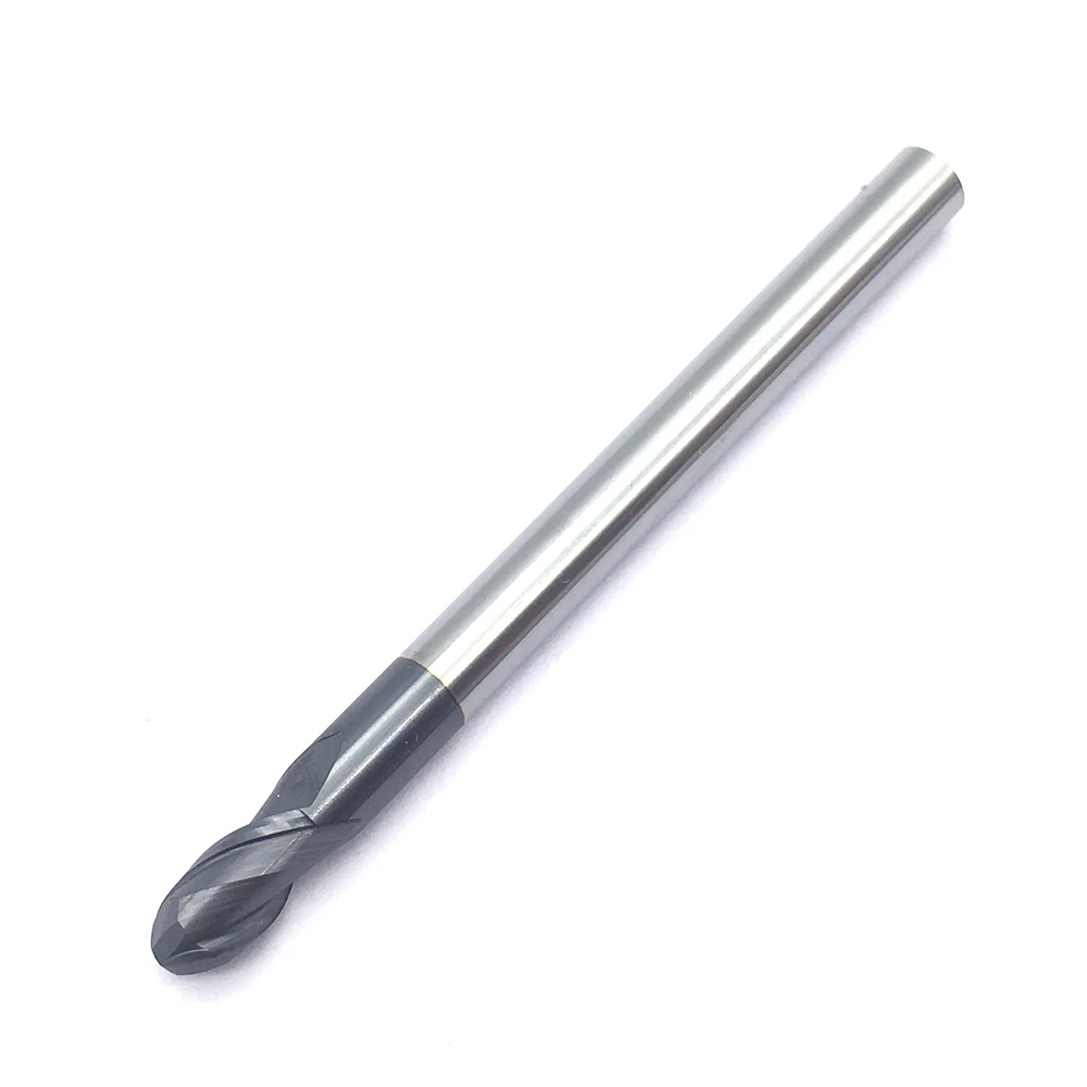 1PC R2.0XD4X50L 2 flute CNC Milling Cutter HRC50 Tungsten Steel Ball Nose End Mill Solid Carbide Ball Nose Cutting Tools