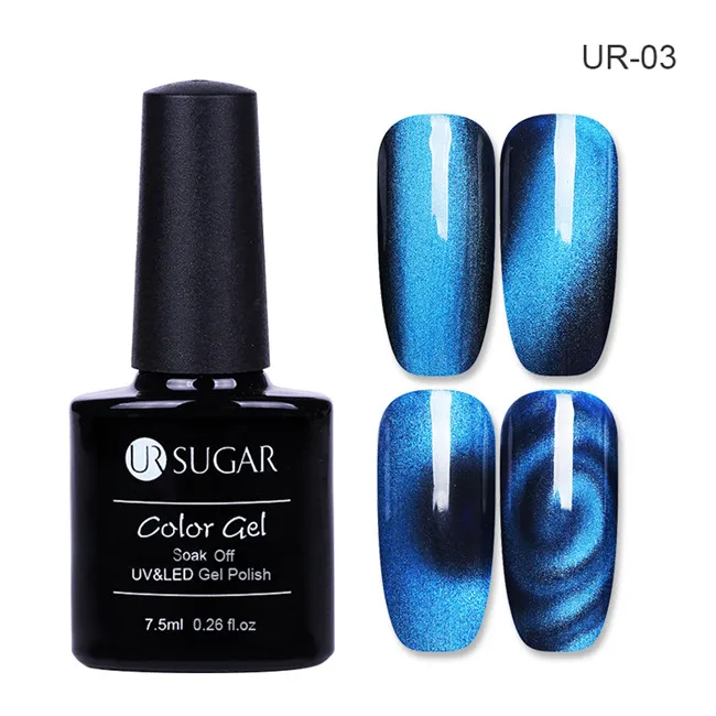 wide 3 Ur Sugar 7,5 мл 9D Гель-лак для ногтей с эффектом «кошачий глаз» лак Хамелеон для использования с магнитом УФ Гель-лак 5D Фиолетовый Синий замачиваемый УФ светодиодный Гель-лак для ногтей - Цвет: wide 3