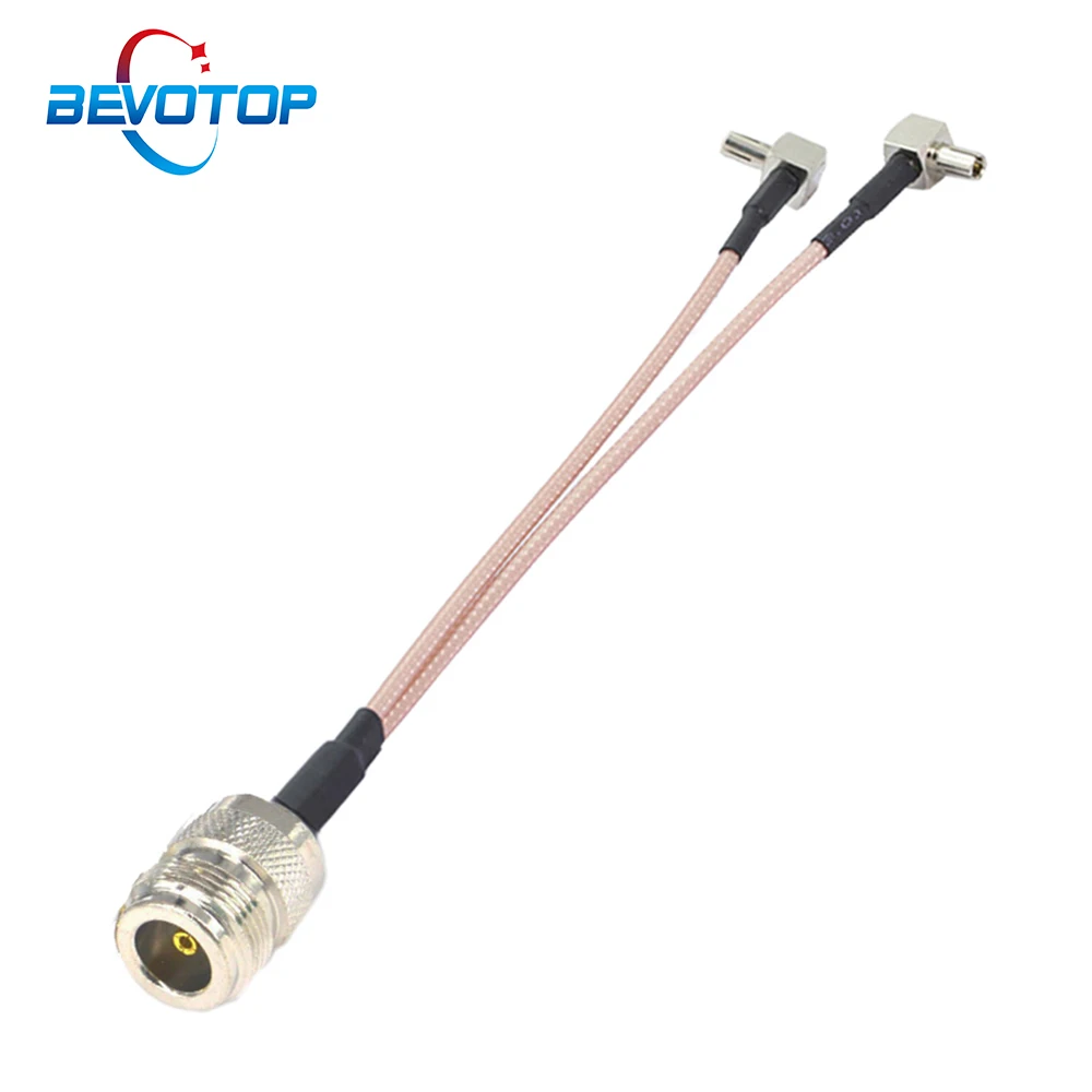 N Femmina A 2 X Crc9 Connettore 4G Lte Antenna Connettore Splitter Combinatore Rf Cavo Coassiale A Spirale Per Modem Router Huawei Zte