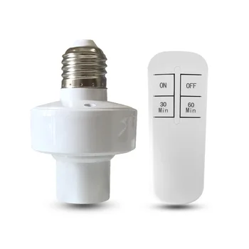 

Wireless Remote Control Lamp Holder With Timer Dimmable E26 E27 Socket 110V 220V for LED Germicidal lamp UVC 254nm kill virus