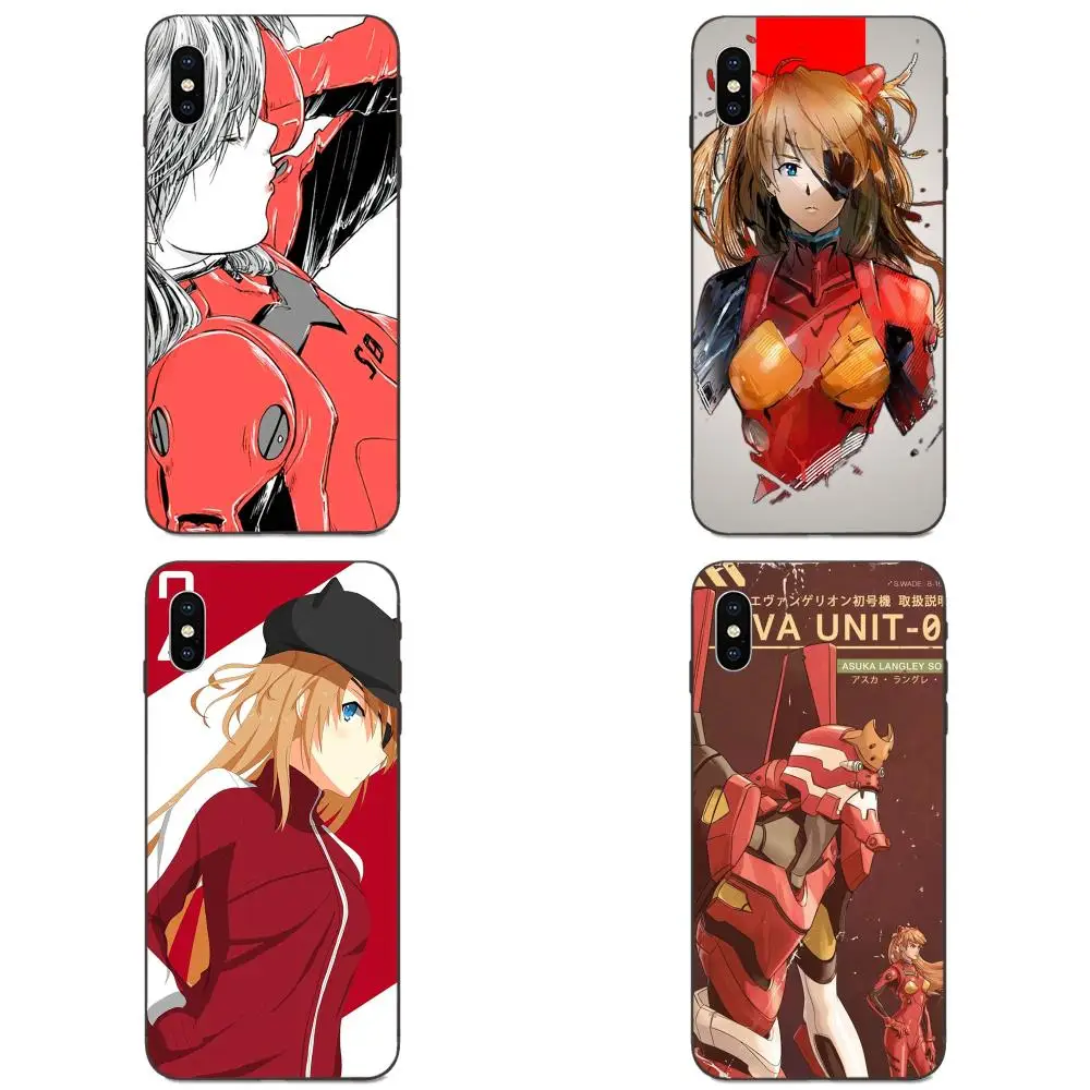 Чехол из ТПУ с Аниме Eva Asuka Langley Soryu для Apple iPhone 4 5 4S SE 6 6S 7 8 11 Plus X XS Max XR Pro | Мобильные