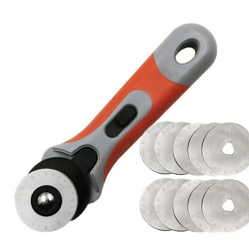 45mm Rotary Cutter Spare Blades Fit Olfa Dafa Fiskars Rotary Cutter Fabric Paper Circular Cutting Patchwork Craft Leather