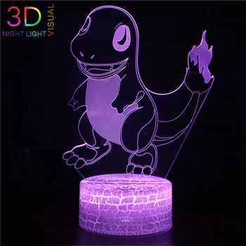 

ATOPH Charmander 3D Night Light for Childrens Bedroom Dinosaur Series LED Nightlight with Color Changing