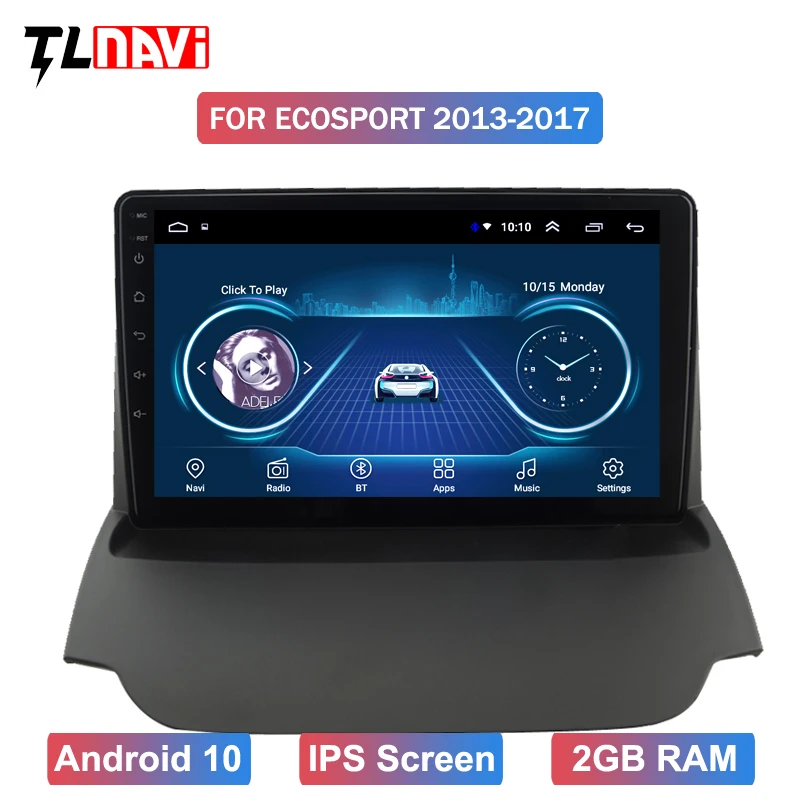 9 дюймов Android 10 автомобиля GPS навигации стерео Мультимедиа для EcoSport 2013-2017 DVD плеер