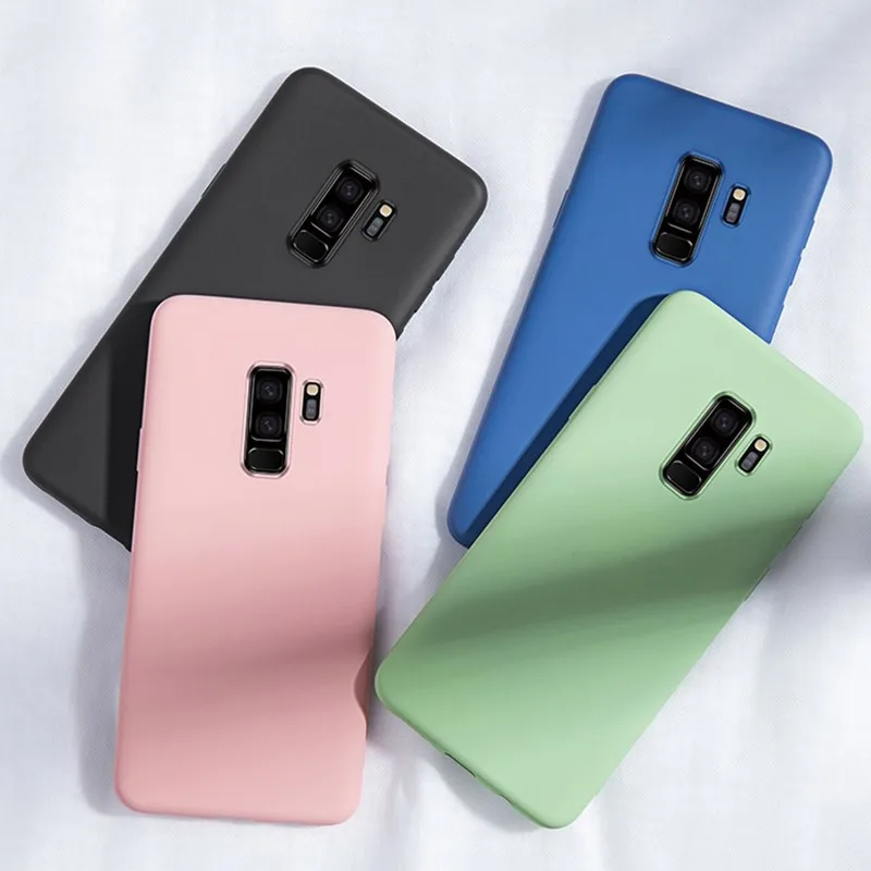 Оригинальный жидкий силиконовый чехол для samsung Galaxy S7 Edge S8 S9 S10 Plus 5G S10E Note 8 9 10 Pro