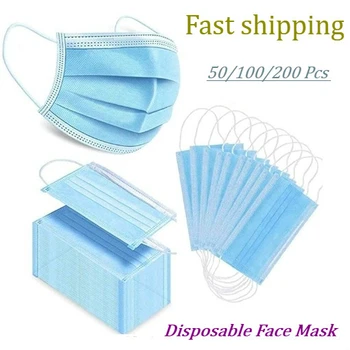 

Mouth Anti-dust Disposable Protective 3 Layers Filter Dustproof Earloop Non-Woven Mouth cover Mask for Face Adult Kid Women