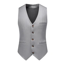 

New Vests Men High Quality Mens Suit Vest Smart Causal Wedding Dress Solid Color Suit Blazer Vests Mens Clothing Plus Size 5Xl
