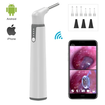 

5 in 1 Wifi Endoscope 1MP 1080p HD Visual Ear Spoon Earpick 3.9mm Dual Camera Lens Android PC Ear Otoscope For Android PC IOS