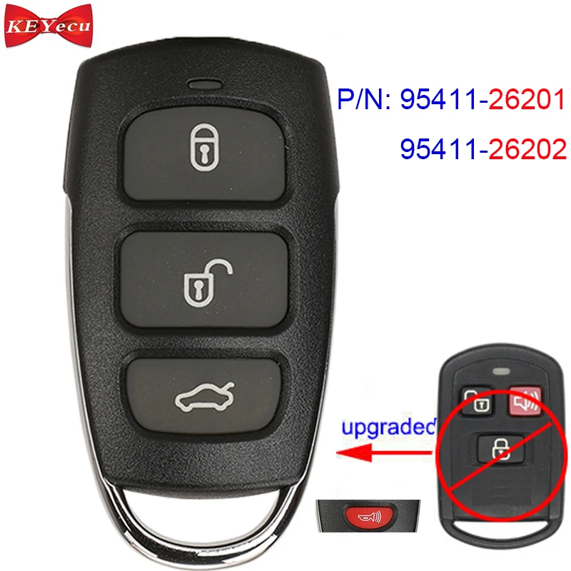 KEYECU для Hyundai Elantra Santa Fe 2003 2004 2005 обновленный дистанционный ключ Fob FCC ID: OSLOKA-221T P/N: